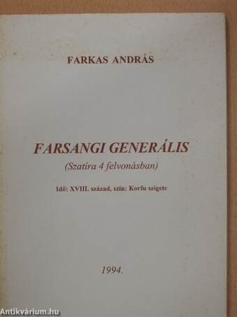 Farsangi generális (dedikált példány)