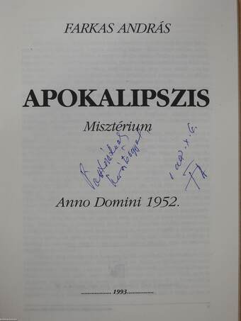 Apokalipszis (dedikált példány)