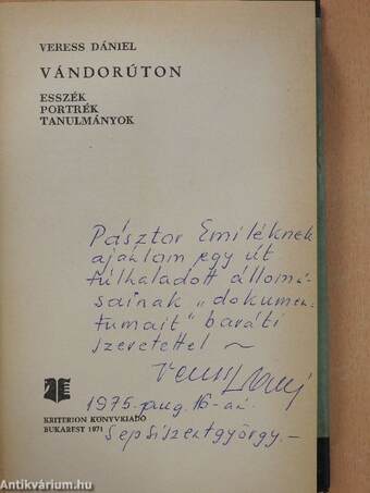 Vándorúton (dedikált példány)