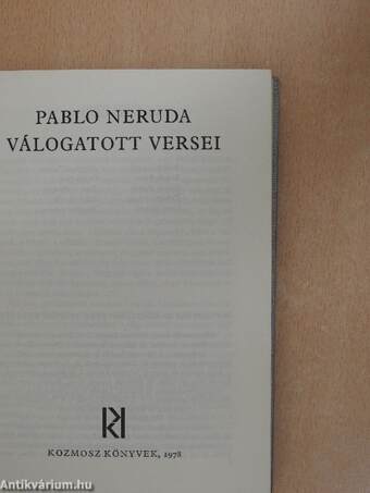 Pablo Neruda válogatott versei