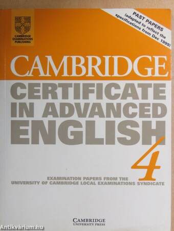 Cambridge Certificate in Advanced English 4