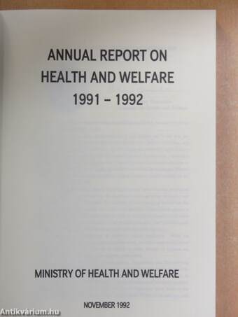 Annual Report on Health and Welfare 1991-1992