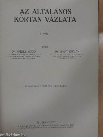 Az általános kórtan vázlata I. (töredék)