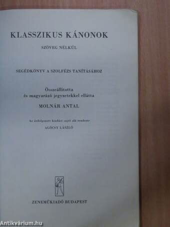 Klasszikus kánonok