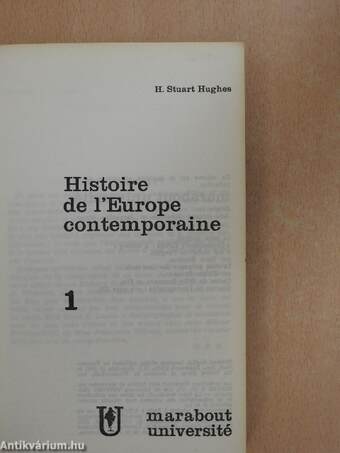 Histoire de l'Europe contemporaine 1-2.