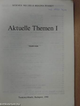 Aktuelle Themen I.