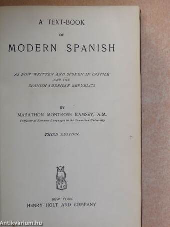 A text-book of modern spanish