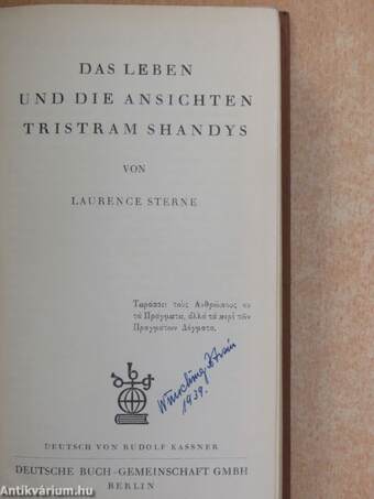 Das Leben und die Ansichten Tristram Shandys