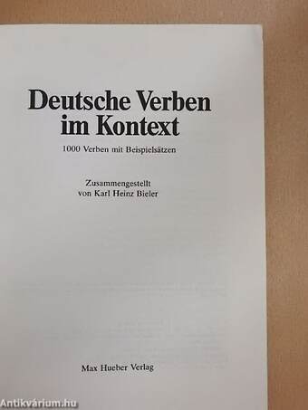 Deutsche Verben im Kontext