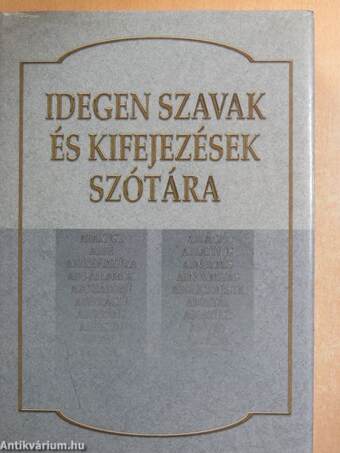 Idegen szavak és kifejezések szótára 