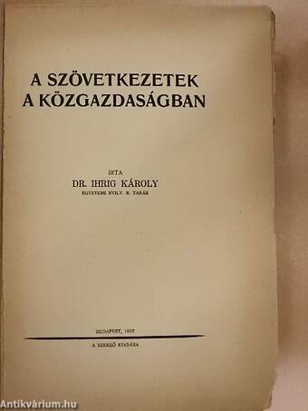 A szövetkezetek a közgazdaságban (rossz állapotú)