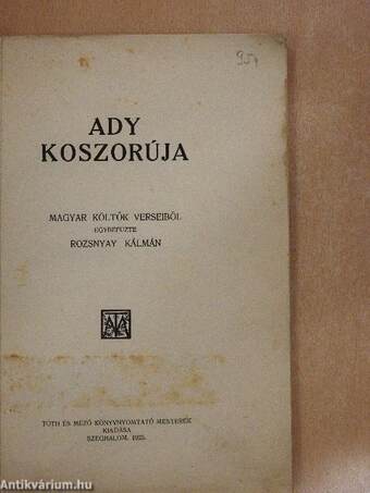 Ady koszorúja (rossz állapotú)