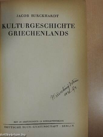 Kulturgeschichte Griechenlands