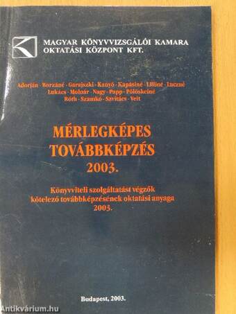 Mérlegképes továbbképzés 2003.