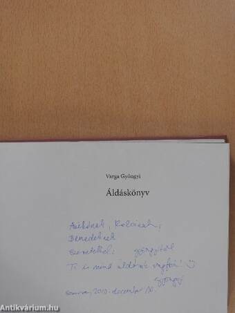 Áldáskönyv (dedikált példány)