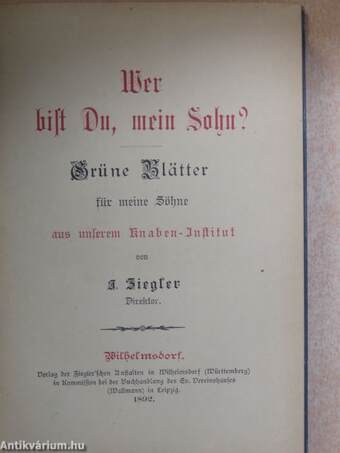 Wer bist Du, mein Sohn? (gótbetűs)