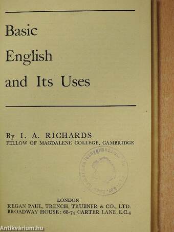 Basic English and Its Uses