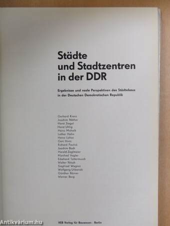 Städte und Stadtzentren in der DDR