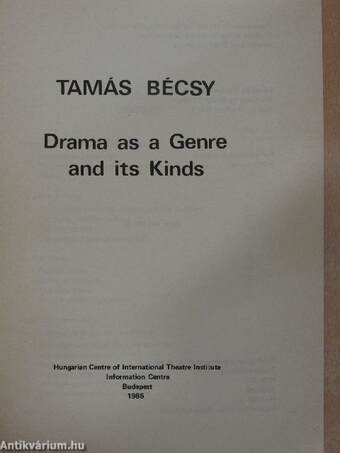 Drama as a Genre and its Kinds