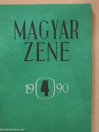 Magyar Zene 1990/4. (dedikált példány)