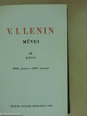 V. I. Lenin művei 11.