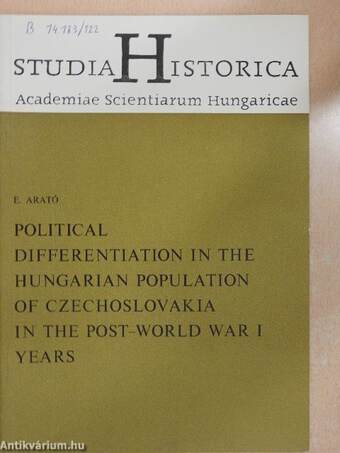 Political differentiation in the Hungarian population of Czechoslovakia in the post-World War 1 years 