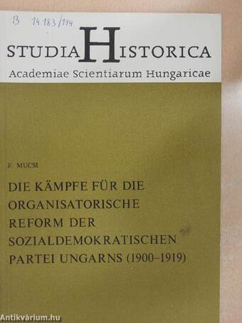 Die Kämpfe für die organisatorische Reform der Sozialdemokratischen Partei Ungarns