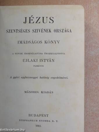 Jézus Szentséges Szivének országa (rossz állapotú)