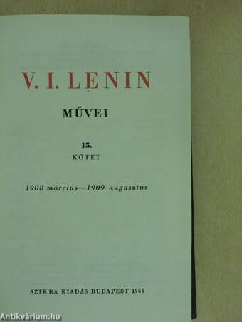 V. I. Lenin művei 15.