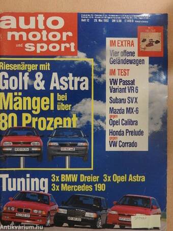 Auto Motor und Sport Heft 12 29. Mai 1992