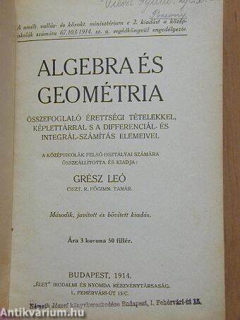 Algebra és geométria