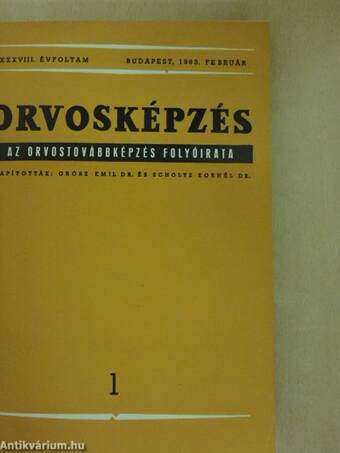 Orvosképzés 1963. január-december