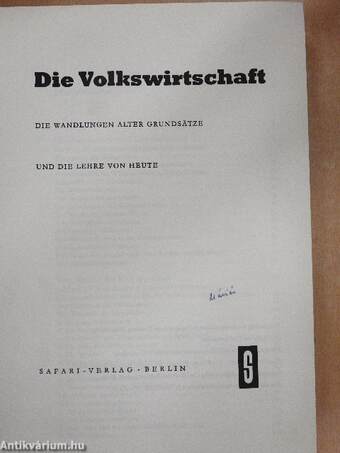 Die Volkswirtschaft