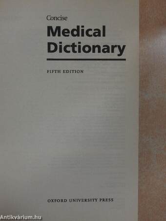 Oxford Concise Medical Dictionary