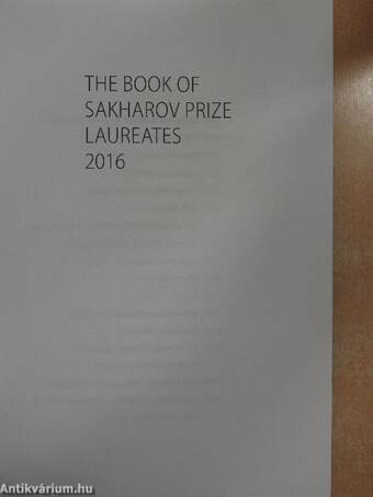 The Book of Sakharov Prize Laureates 2016