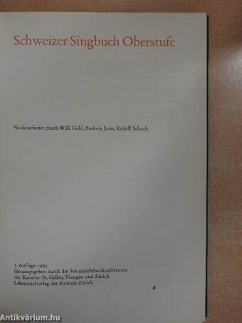 Schweizer Singbuch Oberstufe