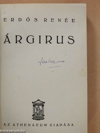 Árgirus (aláírt példány)