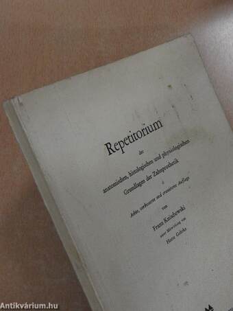 Repetitorium der anatomischen, histologischen und physiologischen