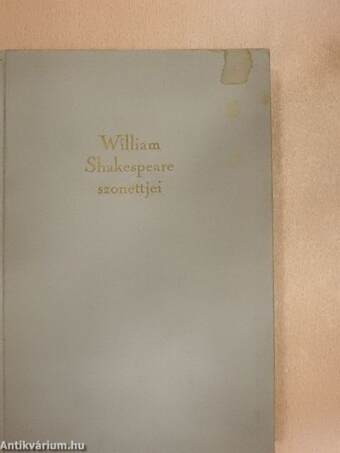 William Shakespeare Szonettjei 