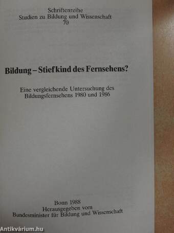 Bildung - Stiefkind des Fernsehens? 