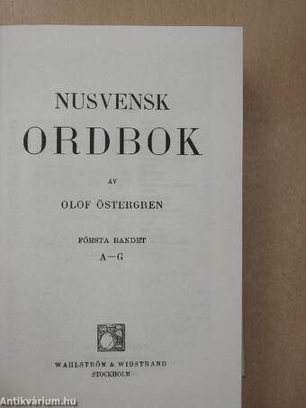 Nusvens Ordbok 1-5.