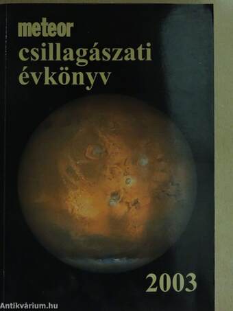 Meteor csillagászati évkönyv 2003