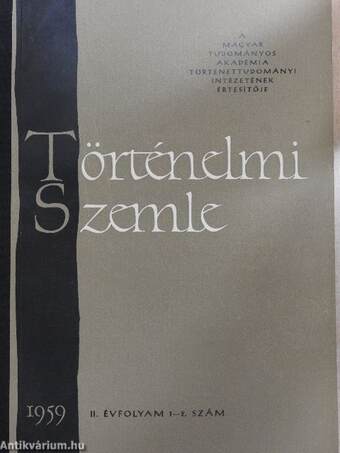 Történelmi Szemle 1959/1-4.