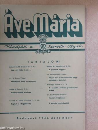 Áve Mária 1940. december