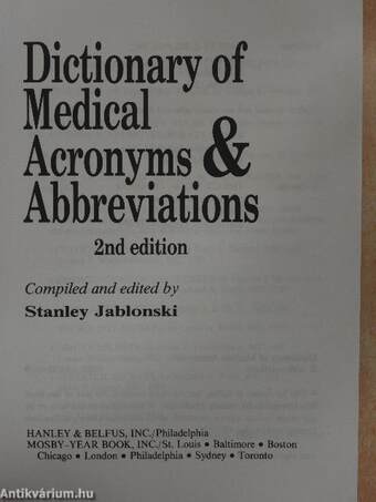 Dictionary of Medical Acronyms Abbreviations