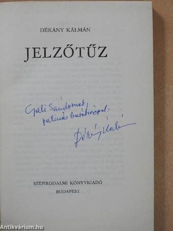 Jelzőtűz (dedikált példány)