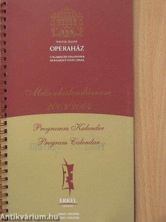 Magyar Állami Operaház - Műsorkalendárium 2003/2004