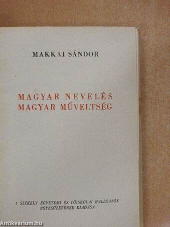 Magyar nevelés, magyar műveltség