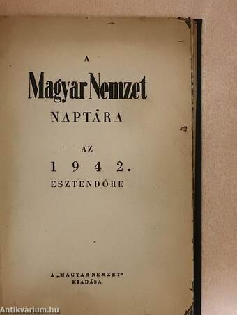 A Magyar Nemzet Naptára az 1942. esztendőre