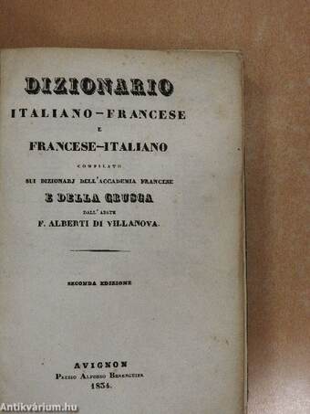 Dictionnaire Francais-Italien et Italien-Francais/Dizionario Italiano-Francese e Francese-Italiano